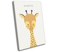 Cute Giraffe Animal For Kids Room SINGLE TELA parete arte foto stampa