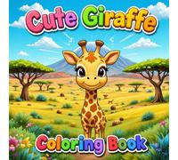 Cute Giraffe Coloring Book for Kids Ages 4-8: Kawaii Jungle Animals, Fun Safari Coloring Pages, and Easy Big Designs for Toddlers and Children