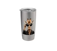 Cute Giraffe Indossare Occhiali Da Sole Grafica Rock'n Roll Punk Bicchiere termico in acciaio inox doppia parete