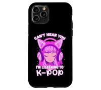 Cute Girl Graphic Tee Can't Hear You I'm Listening to Kpop Custodia per iPhone 11 Pro