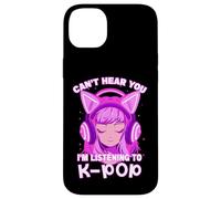 Cute Girl Graphic Tee Can't Hear You I'm Listening to Kpop Custodia per iPhone 14 Plus