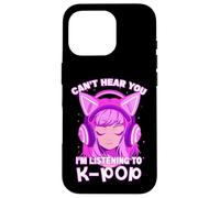 Cute Girl Graphic Tee Can't Hear You I'm Listening to Kpop Custodia per iPhone 16 Pro