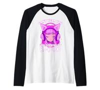 Cute Girl Graphic Tee Can't Hear You I'm Listening to KPOP Maglia con Maniche Raglan