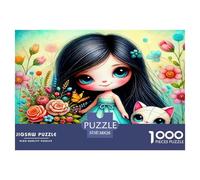 Cute Girl Jigsaw Puzzle,1000 Pezzi Classici, Per Adulti E Bambini Da 14 Anni E Più Giochi Del Cervello Sfida Impossibile - Regalo Per Amore E Amico 38x26cm/1000pcs