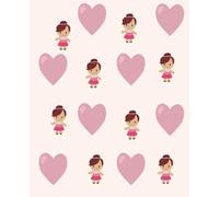 Cute Girl With Heart Notebook 7.5 x 9.25, 120 pages