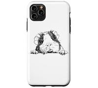 Cute Girls Happy Face Black Ink Logo Guinea Pig Lover Custodia per iPhone 11 Pro Max