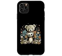 Cute Girls Teddy Bear and Ted Friend Floral Cottagecore Custodia per iPhone 11 Pro Max