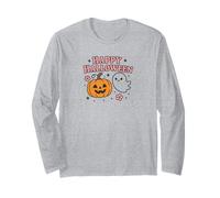 Cute Girly Halloween| Zucca Pastello e Fantasma Design Maglia a Manica