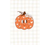 Cute Girly Pumpkin Gingham Plaid Notebook Journal for Fall Autumn for Notes Journaling Drawling for Students Girls Teens Women Halloween Party Favor Back to School Notebook