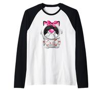 Cute GNOME Cat Mom Graphic for Women Space Astronaut Cat Maglia con Maniche Raglan