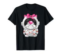 Cute GNOME Cat Mom Graphic for Women Space Astronaut Cat Maglietta