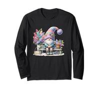 Cute GNOME for Girls Lilac Lavender Decor Hello Spring Maglia a Manica