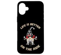 Cute Gnome For Oldschool Biker - Life Is Better On The Ride Custodia per iPhone 16 Plus