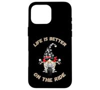 Cute Gnome For Oldschool Biker - Life Is Better On The Ride Custodia per iPhone 16 Pro Max