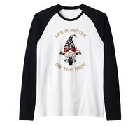 Cute GNOME for Oldschool Biker - Life Is Better On The Ride Maglia con Maniche Raglan