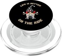 Cute Gnome For Oldschool Biker - Life Is Better On The Ride PopSockets PopGrip per MagSafe