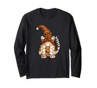 Cute GNOME in Tiger Costume for Women And Tiger Mom Maglia a Manica