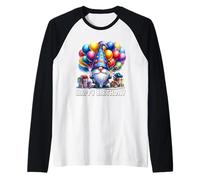 Cute GNOME Themed Birthday Dress Women Happy Birthday GNOME Maglia con Maniche Raglan