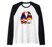 Cute Gnomie LGBTQ Stuff - Proud Rainbow Gnomes for Gay Pride Maglia con Maniche Raglan