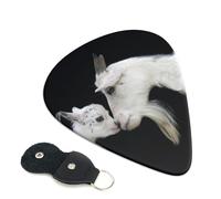 Cute Goat Baby With Mother Plettri per chitarra stampata 6 pz plettro chitarra acustica elettrica plettro per basso chitarre acustiche elettriche ukulele sottile medio spessore set 0,46 mm