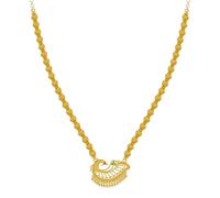 CUTE GOLD Collana tradizionale placcata in oro e rame, da un grammo, per donne e ragazze