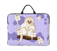 Cute Golden Monkey Print - Custodia per computer portatile da 14 pollici, con maniglia, compatibile con computer e tablet da 14"