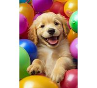 Cute Golden Retriever Puppy: Blank Lined Notebook: For Help With Everyday Tasks