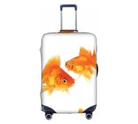 Cute Goldfish - Copertura protettiva per trolley e bagagli, antigraffio, 45-81 cm, adatta per viaggi, viaggi di lavoro, bianco, L