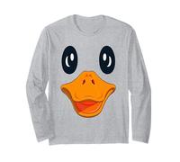 Cute Goose Duck Face Halloween Matching Group Funny Costume Maglia a Manica