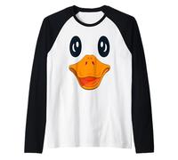 Cute Goose Duck Face Halloween Matching Group Funny Costume Maglia con Maniche Raglan