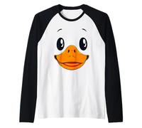 Cute Goose Duck Face Halloween Matching Group Party Kids Boy Maglia con Maniche Raglan