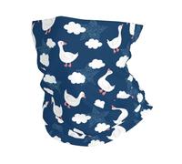 Cute Goose On Blue Sky 26X30Cm Elastico Scaldacollo Antiscivolo Sciarpa al Collo per Ciclismo Escursionismo Bambini