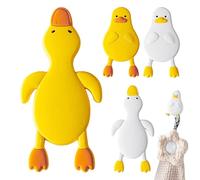 Cute Goose Wall Hooks - 4 Pack Nano Adhesive, Waterproof, No-Drill, For Key