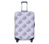 Cute Grape No.1149 - Copertura per bagagli da viaggio, lavabile, adatta per bagagli da 45,7 a 81,7 cm, nero, Large