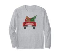 Cute Grizzly Bear Christmas Tree Car Bears Wildlife Mountain Maglia a Manica