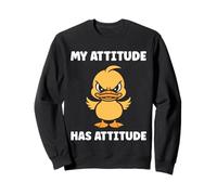 Cute Grumpy Duck Animal Funny Defiance Bad Attitude Felpa