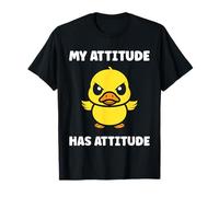 Cute Grumpy Duck Animal Funny Defiance Bad Attitude Maglietta