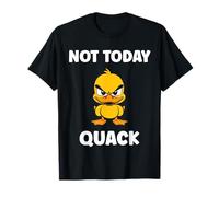 Cute Grumpy Duck Animal Funny Defiance Mood Not Today Quack Maglietta