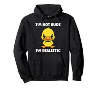 Cute Grumpy Duck Animal Funny Defiance Not Rude Felpa con Cappuccio