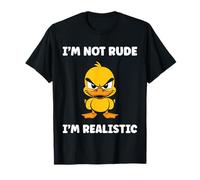 Cute Grumpy Duck Animal Funny Defiance Not Rude Maglietta