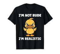 Cute Grumpy Duck Animal Funny Defiance Not Rude Maglietta