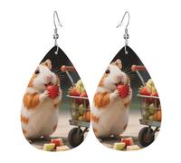 Cute Guinea Pig Orecchini In Pelle Leggera Pendenti Moda Orecchini Per Decorazioni Donne