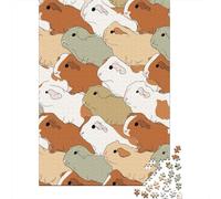 Cute Guinea Pig Pattern Puzzle Impossible 1000 Pezzi Decorazione Per La Casa. Rilassamento E Intelligence Per Adulti E Ragazzi Da 14 Anni 70x50cm/1000pcs