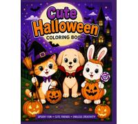 Cute Halloween Animal Coloring Book: Fun Spooky Coloring Book Pages for Kids Age 3-10