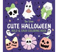 Cute Halloween Bold & Easy Coloring Book: Fun & Simple Designs for Relaxation and Stress Relief for Adults and Kids