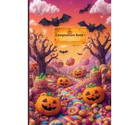 Cute Halloween Candy World Notebook for Kids | Fun Composition Book | 150 Pages | 6x9 Paperback