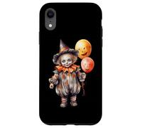 Cute Halloween Clown With Pumpkin Balloons Custodia per iPhone XR