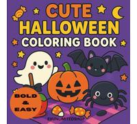 Cute Halloween Coloring Book: Bold and easy