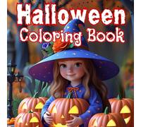 Cute Halloween Coloring Book for Girls: 40 Fun and Magical Pages of Witches, Cats, Pumpkins, Ghosts & More | Perfect Holiday Gift and Activity for Kids Ages 4-8, 6-10