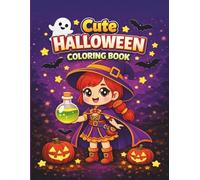 Cute Halloween Coloring Book: For Kids